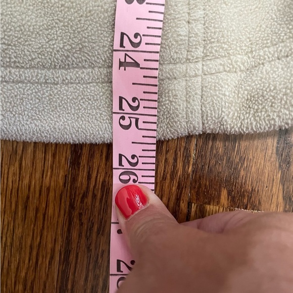 Columbia Fleece Jacket Cream Colored Side Pockets Size Large - Picture 12 of 12